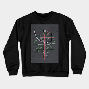 Christian symbols of a tree and the Holy Spirit Crewneck Sweatshirt